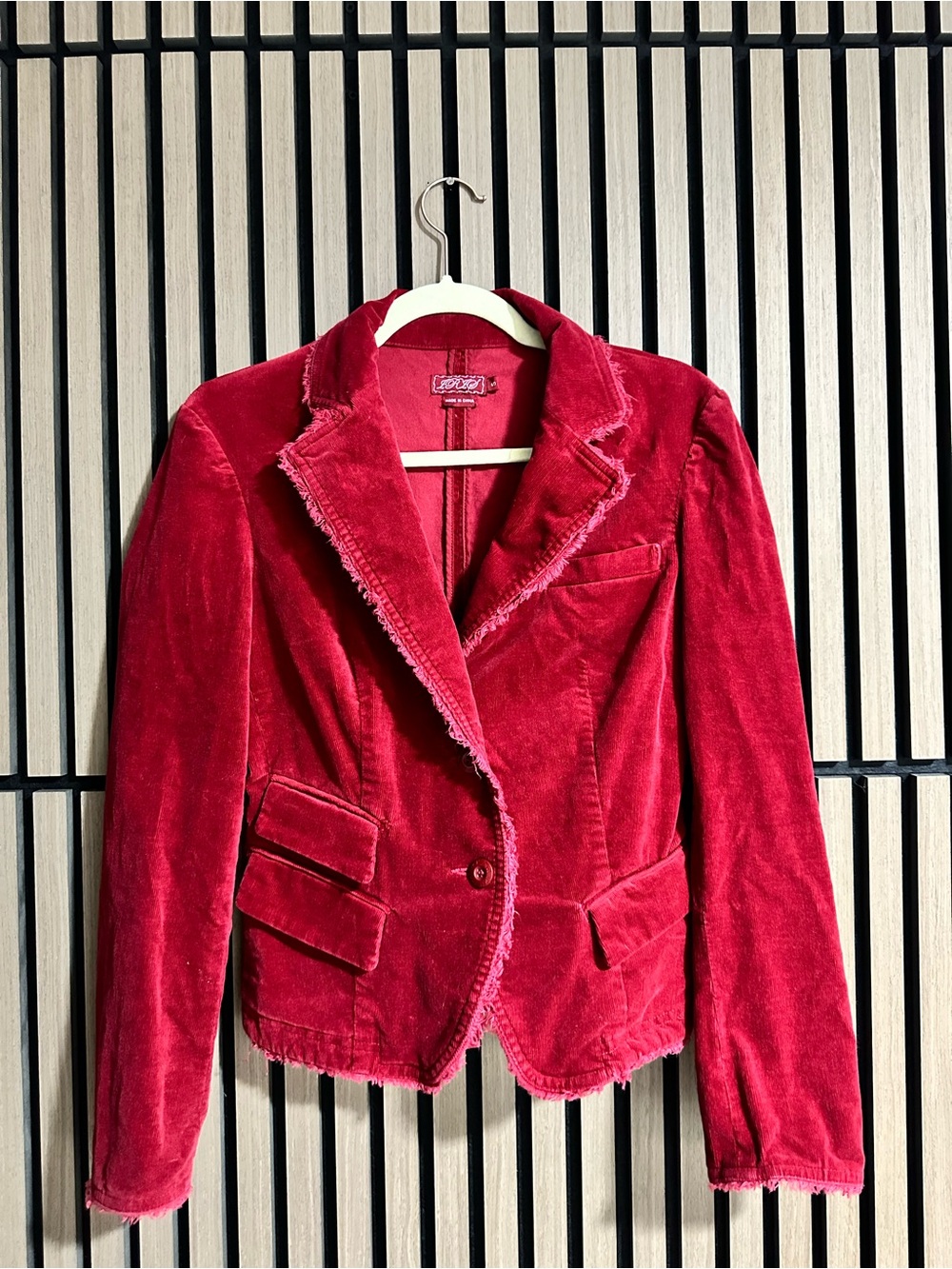 Vintage Y2K Iris Women’s Red Jacket Corduroy Rockstar Girlfriend Nana Anime 90s
